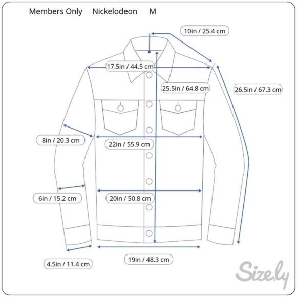 Members Only X Nickelodeon Denim Jacket Sz M Rugrats SpongeBob Grunge Y2K Casual - Picture 8 of 14